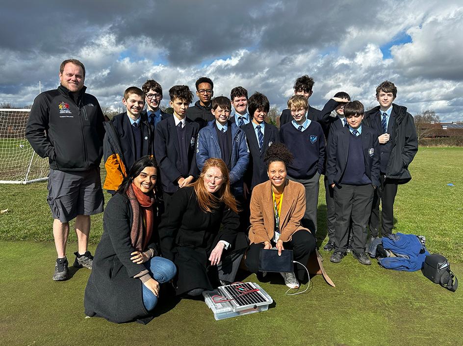 Sanchi Wendy Danielle with students